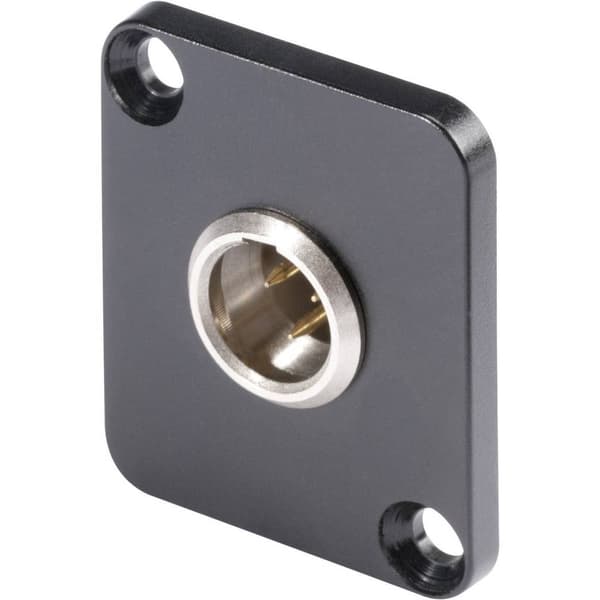 Hicon HI-XMDM5 HI-XMDM5 XLR-kontakter Flänsstickkontakt rak kontakt Antal poler: 5 Svart 1 st