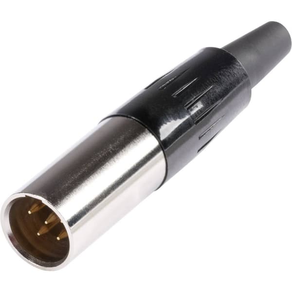 Hicon HI-XMCM5 Miniatyr-XLR-stiftkontakt Kontakt hane rak Antal poler: 5 Silver 1 st