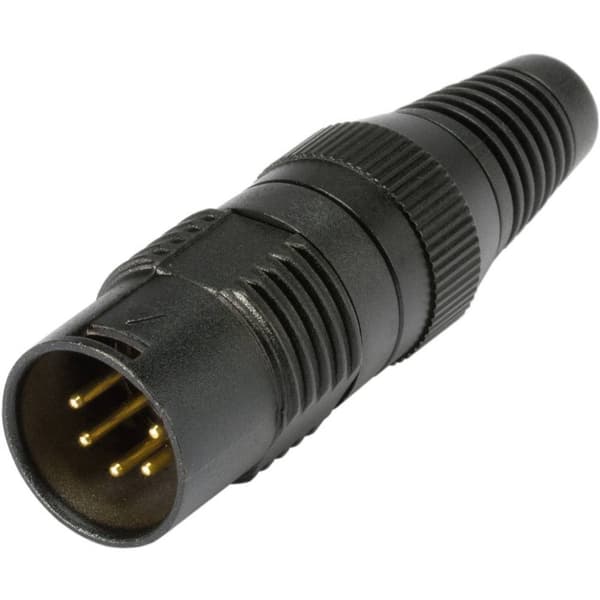 Hicon HI-X5CM-G HI-X5CM-G XLR-kontakter Kontakt hane rak Antal poler: 5 Svart 1 st