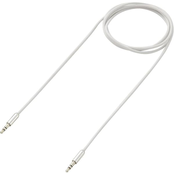 SpeaKa Professional SP-7870696 Teleplugg Audio Anslutningskabel [1x Teleplugg 3.5 mm - 1x Teleplugg 3.5 mm] 1.50 m Vit