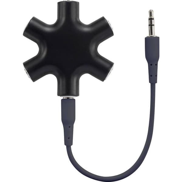 SpeaKa Professional SP-7870556 Teleplugg Audio Y-adapter [1x Telejack 3.5 mm - 5x Telejack 3.5 mm] Svart