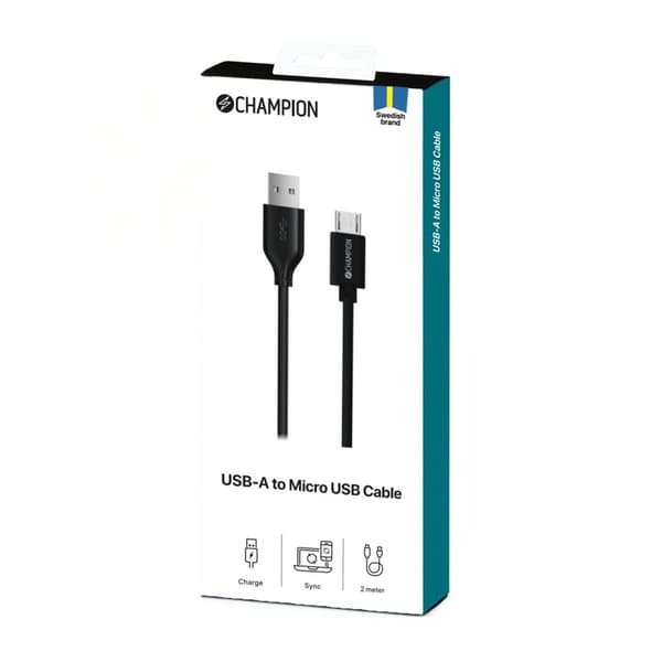 USB-A til Micro-USB-kabel 1m Svart