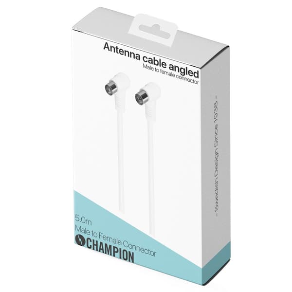 Antennekabel vinklet 5,0m