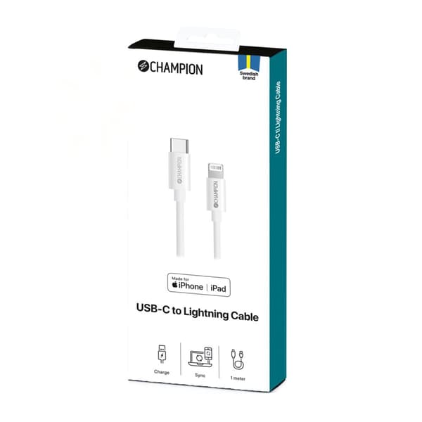 USB-C til Lightning-kabel 1m Hvit