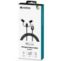 Miniatyrbild 3 av 4: USB-A till Lightning, USB-C och Micro-USB 1,5m Svart