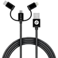 Miniatyrbild 1 av 4: USB-A till Lightning, USB-C och Micro-USB 1,5m Svart