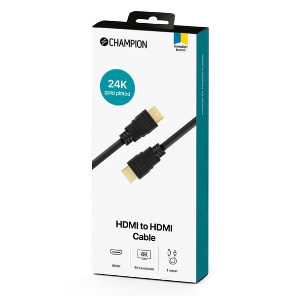 HDMI-kabel Ha-Ha Sort 1.0m