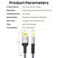 Miniatyrbilde 8 av 8: NÖRDIC 50cm DisplayPort til DisplayPort Cable Ver 1.4 UHD 8K i 60Hz 32.4gbps 10-bit HDR Double Screen Pure Copper 99.99%