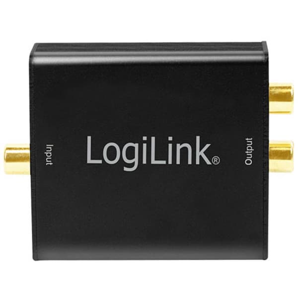 LogiLink CA0101 Toslink / RCA / Teleplugg Audio Adapter Svart