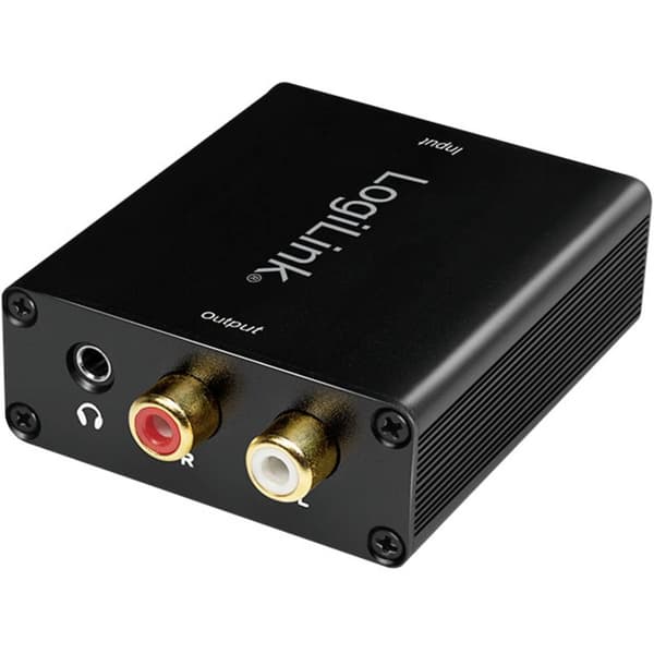 LogiLink CA0101 Toslink / RCA / Teleplugg Audio Adapter Svart