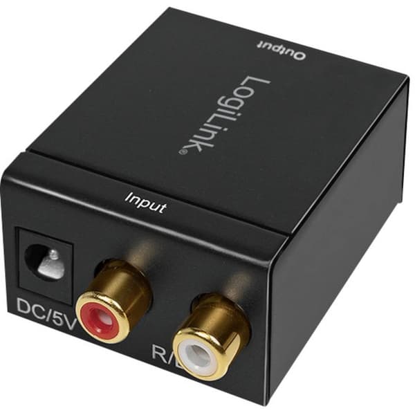 LogiLink CA0102 Toslink / RCA Audio Adapter Svart