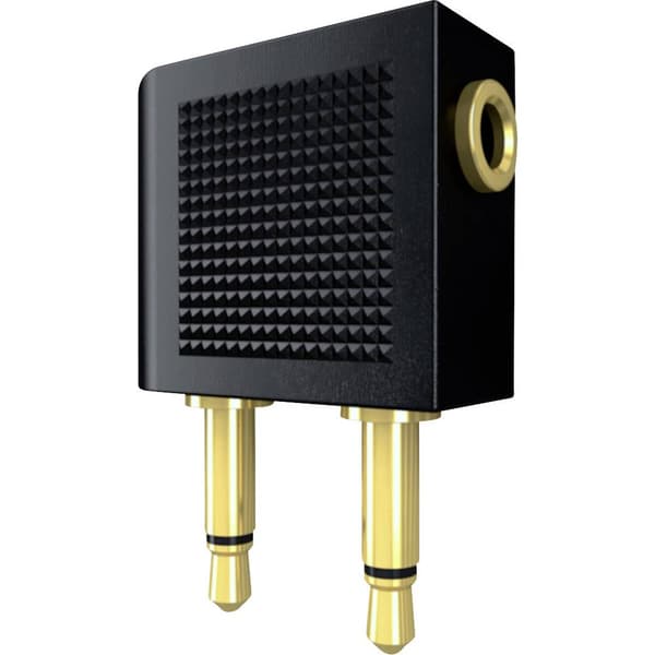 Oehlbach D1C35015 i-Jack AD-Flight Teleplugg Audio Y-adapter [1x Telejack 3.5 mm - 2x Teleplugg 3.5 mm] Svart