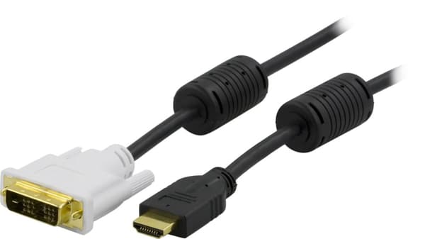 HDMI to DVI cable, Full HD @60Hz, 0.5m, black/white