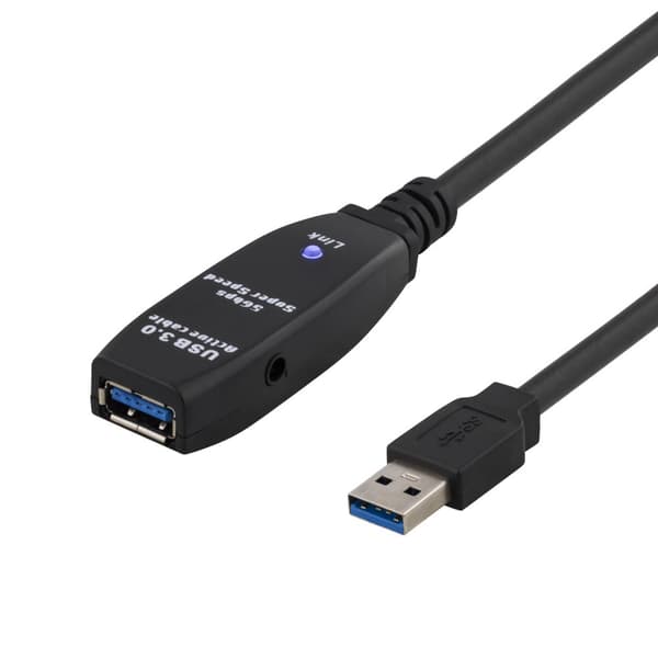 deltaco PRIME USB 3 extens cable active TypeA ma>TypeA fe 3m blue