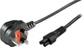 Miniatyrbillede 3 af 4: Earthed device cable BS 1363>IEC 60320 C5 max250 /2.5A 3m