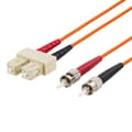 Miniatyrbillede 3 af 3: OM1 Fiber cable, SC - ST, duplex, UPC, 62,5/125, 10m, orange