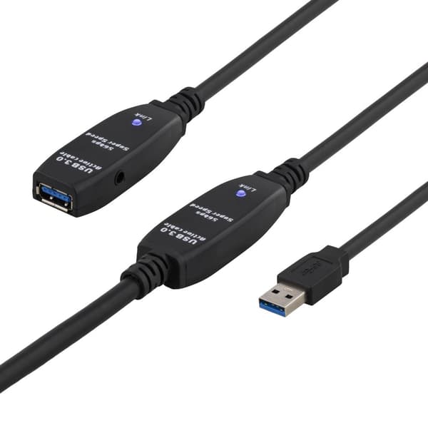 USB 3.0 extens cable active TypeA Type A 15m blue
