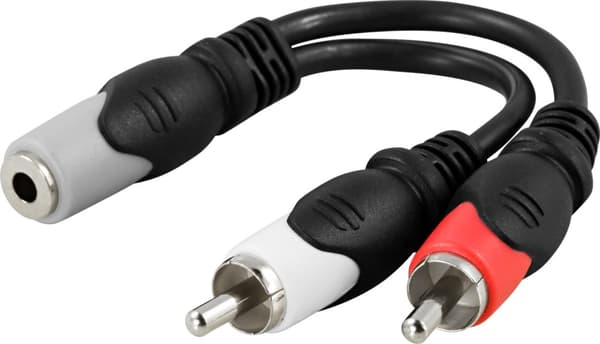 Multimedia adapter 3.5mm fe to 2xRCA ma, 10cm