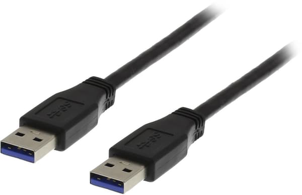 USB 3.0 cable, Type A ma, Type A ma, 1m, black