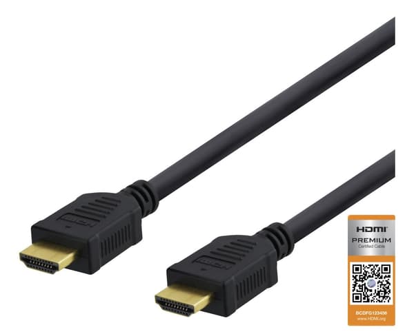 High-Speed Premium HDMI cable, 2m, Ethernet, 4K UHD, black