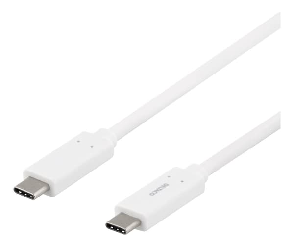 USB-C to USB-C cable, 1m, USB 3.1 Gen 1, E-Marker, white