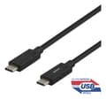 Miniatyrbillede 1 af 2: USB-C to USB-C cable, 0.5m, 60W USB PD, 10 Gbps, black