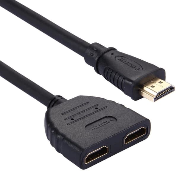 HDMI-splitter med 30 cm kabel
