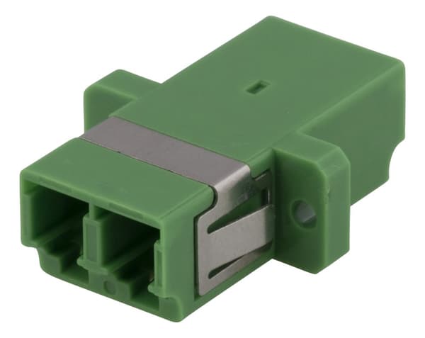 Fiber coupler snap-in, 2xLC-LC, Singlemode, duplex, green