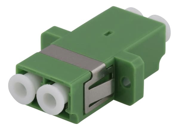 Fiber coupler snap-in, 2xLC-LC, Singlemode, duplex, green