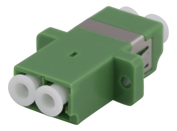 Fiber coupler snap-in, 2xLC-LC, Singlemode, duplex, green