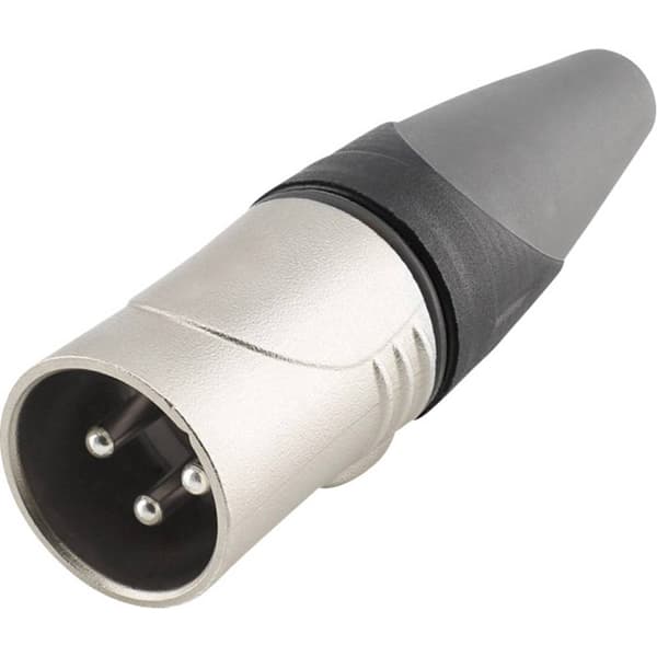 Hicon HI-X3CM-HD XLR-kontakter Kontakt hane rak Antal poler: 3 Svart, Silver 1 st