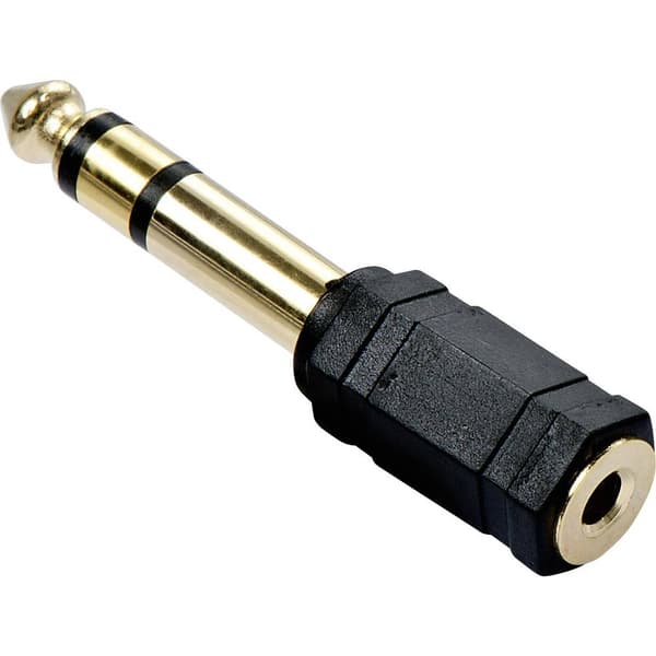 LINDY 35620 Teleplugg Audio Adapter [1x Teleplugg 6.35 mm - 1x Telejack 3.5 mm] Svart