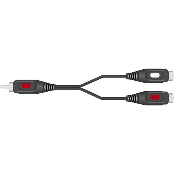 SpeaKa Professional SP-7869820 RCA Audio Y-adapter [1x RCA-hane - 2x RCA-hona] Svart