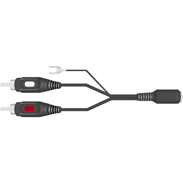 SpeaKa Professional SP-7869832 RCA / DIN-anslutning Audio Y-adapter [1x DIN-hona 5-pol - 2x RCA-hane] Svart