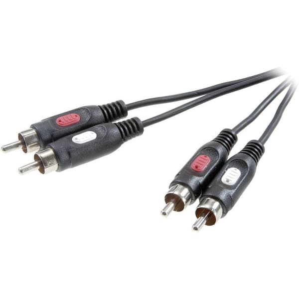 SpeaKa Professional SP-7869764 RCA Audio Anslutningskabel [2x RCA-hane - 2x RCA-hane] 1.50 m Svart