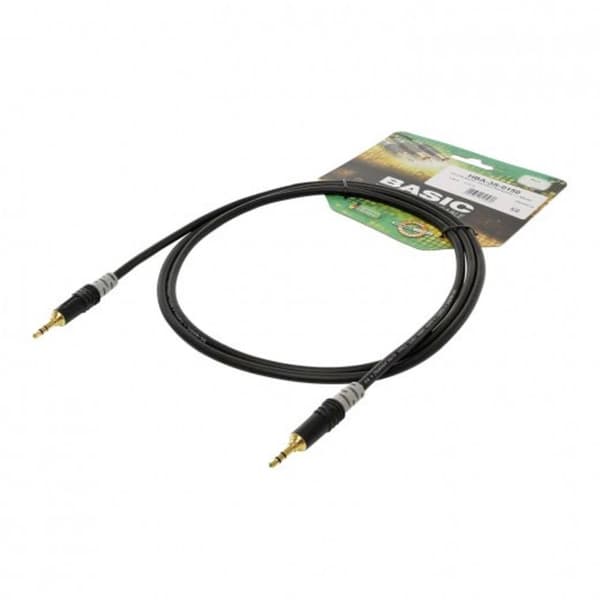 Sommer Cable HBA-3S-0060 Teleplugg Audio Anslutningskabel [1x Teleplugg 3.5 mm - 1x Teleplugg 3.5 mm] 0.60 m Svart