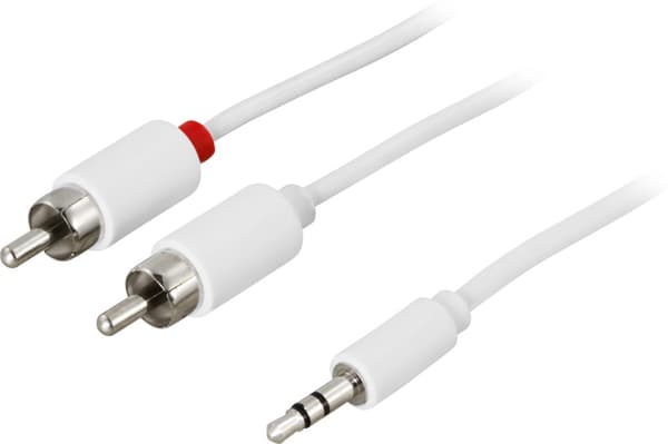 Audio Cable 3.5mm ma - 2xRCA ma 2m, white
