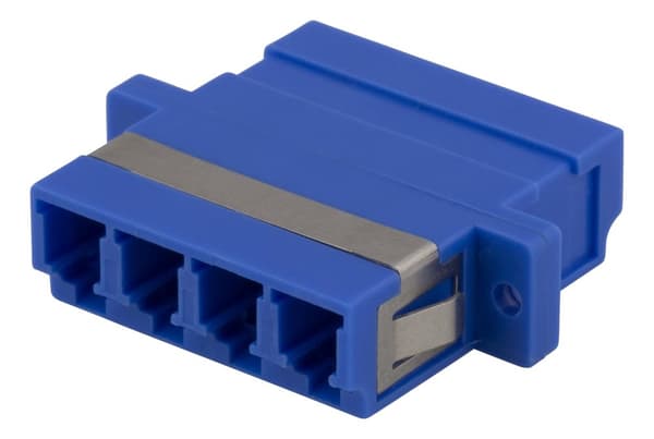 Fiber coupler snap-in, 4xLC-LC, Singlemode, duplex, blue