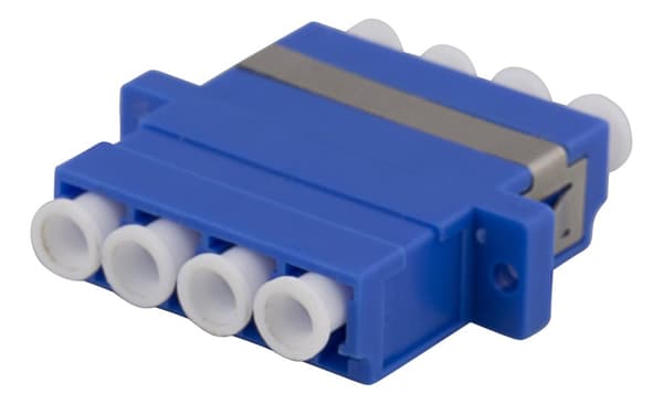 Fiber coupler snap-in, 4xLC-LC, Singlemode, duplex, blue