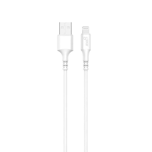 Rund ladekabel Lightning til USB-A 0,3m Hvit MFI