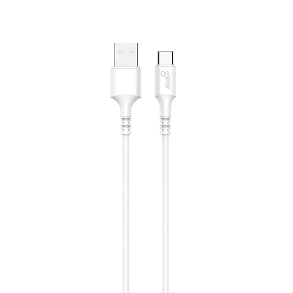 Ladekabel USB-A-USB-C 2.0 2m gen2 Rundt Kabel Hvid