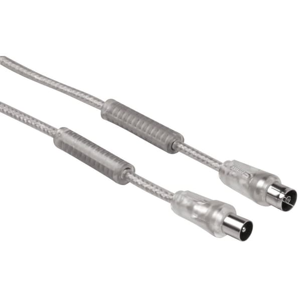 HAMA Antennekabel 90dB Ferrit 1,5m Transparent