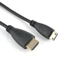 Pikkukuva 1 / 3: NÖRDIC HDMI –Mini HDMI -kaapeli, 50 cm, High Speed HDMI Ethernet, Type A–Type C uros–uros, musta