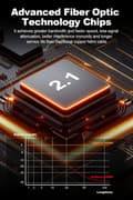 Pikkukuva 6 / 7: NÖRDIC 5m aktiivinen AOC optinen kuitukaapeli HDMI 2.1 8K 60Hz 4K 120Hz 48Gbps Dynamic HDR, eARC, VRR yhteensopiva RTX 3080 3090 kanssa