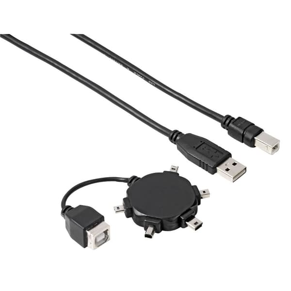 HAMA Adapter Kit USB A-B Mini B4, B5, B6, B8, M4 0,5m ST