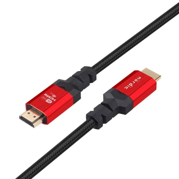 NÖRDIC CERTIFIED CABLE Certified 3M Ultra High Speed HDMI 2.1 8K 60Hz 4K 120Hz 48Gbps Dynamic HDR Earc VRR Nylon Flettet Kabel Forgylt