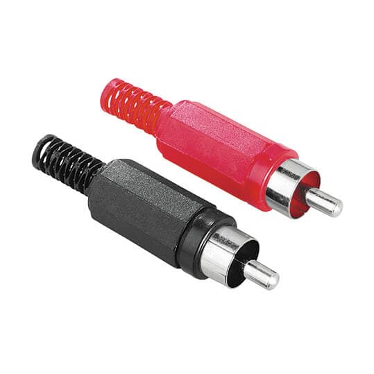 HAMA Phonostik Sort/Rød Loddebar 2stk