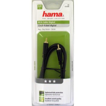 HAMA digital audiokabel RCA 1,5m gull TL