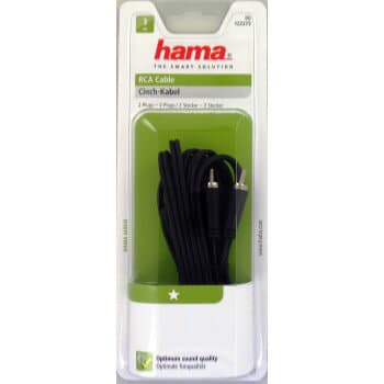 HAMA Kabel Audio 2xRCA-2xRCA Svart 3m