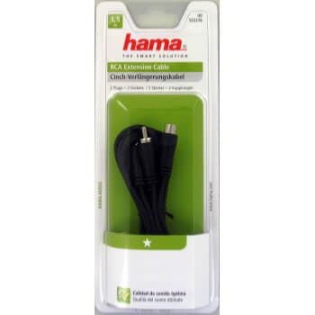 HAMA Audio Forlængerkabel 2 Phono-2 Phono 1,5m ST